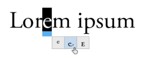 Illustrator In-context alternate glyphs